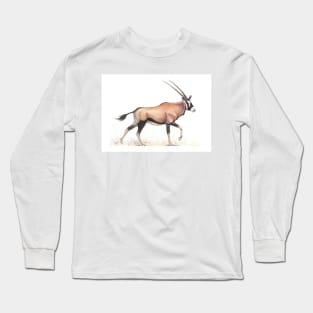 Oryx - Gemsbok - African Antelope - by Nadya Neklioudova Long Sleeve T-Shirt